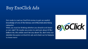 Buy Exoclick Ads Accounts